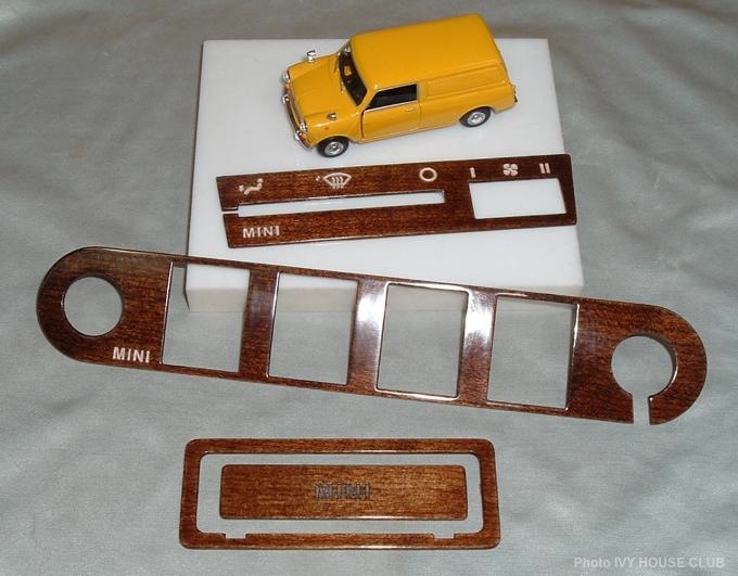 ミニのダッシュボードウッドスイッチパネルをカタログを真似て自作して